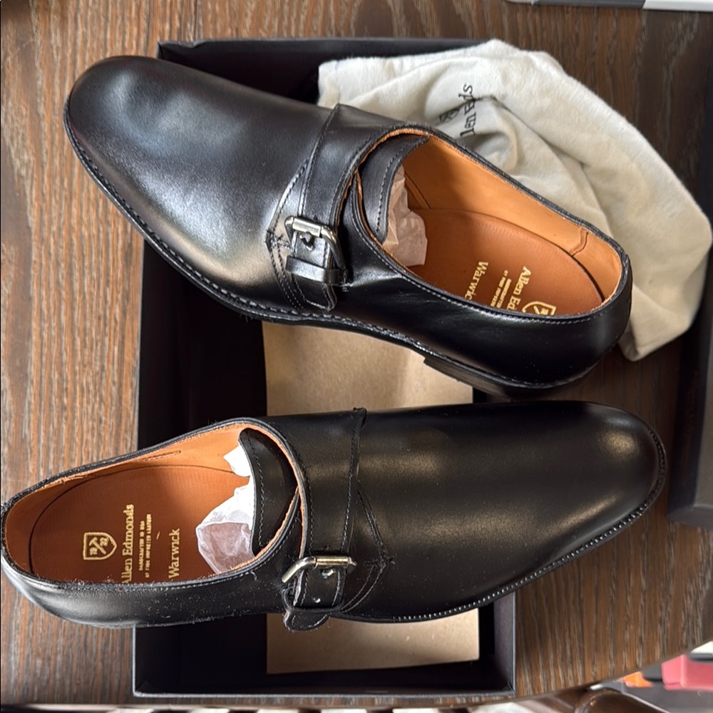 Allen Edmonds Warwick Men's Black Leather Shoes 11D
